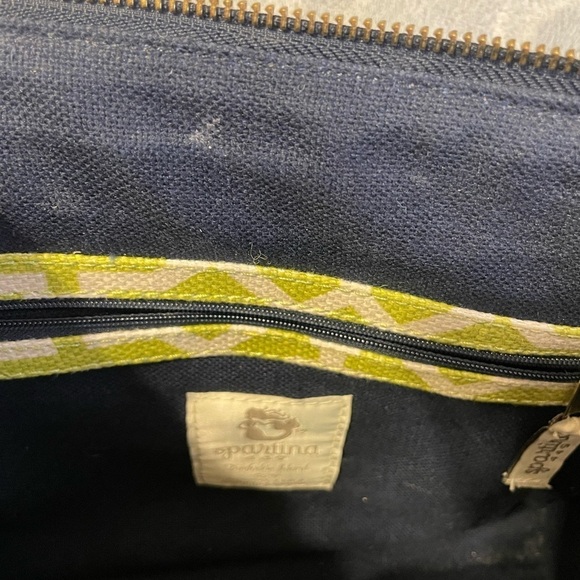 Spartina 449 Heyward Leather and Linen Double Strap Classic Purse Shoulder Bag - Picture 6 of 13